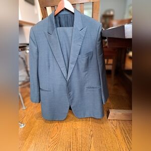 Bespoke Light Grey Suit Woolen Size 46